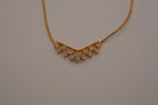 Vintage Avon Simulated Diamond Chevron Pendant Necklace