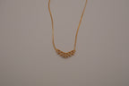 Vintage Avon Simulated Diamond Chevron Pendant Necklace