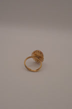 Vintage Unakite jasper cocktail ring&nbsp;