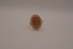 Vintage Unakite jasper cocktail ring&nbsp;