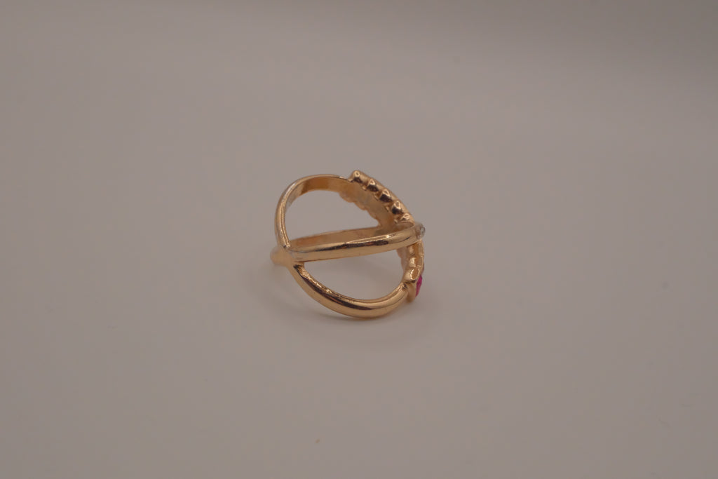 Rainbow crisscross statement ring&nbsp;