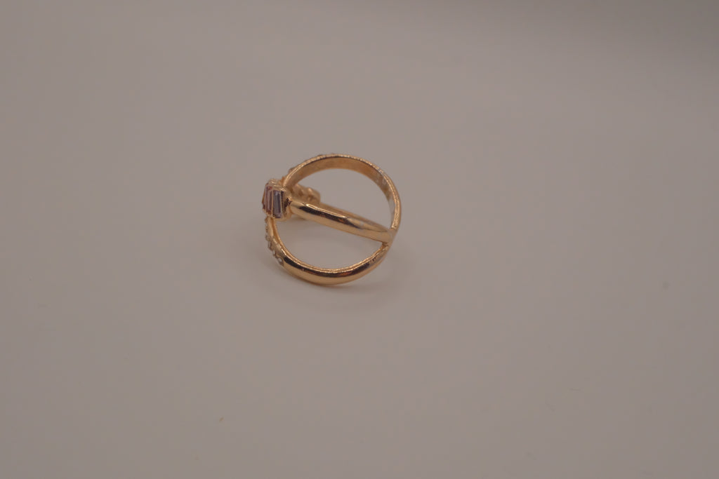 Rainbow crisscross statement ring&nbsp;