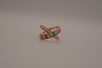 Rainbow crisscross statement ring&nbsp;