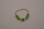Vintage marquise-cut green stones bracelet