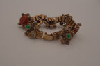 Vintage Victorian Revival bookchain panel bracelet