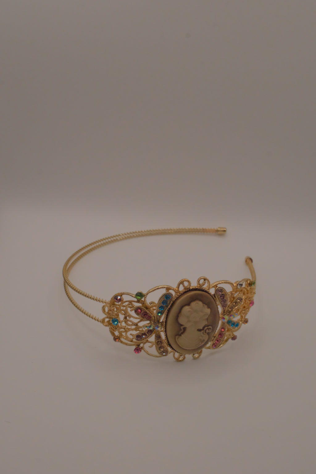 Vintage cameo tiara headband