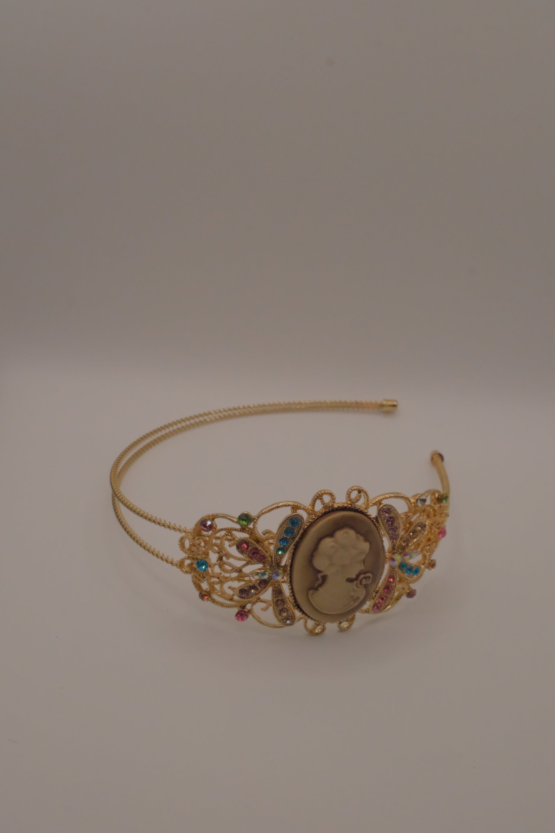 Vintage cameo tiara headband
