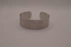 Embossed silver-tone floral cuff bracelet