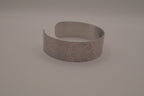 Embossed silver-tone floral cuff bracelet