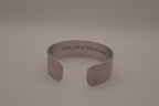 Embossed silver-tone floral cuff bracelet