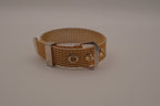 Vintage 1970s Avon gold-tone mesh belt buckle bracelet