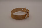 Vintage 1970s Avon gold-tone mesh belt buckle bracelet