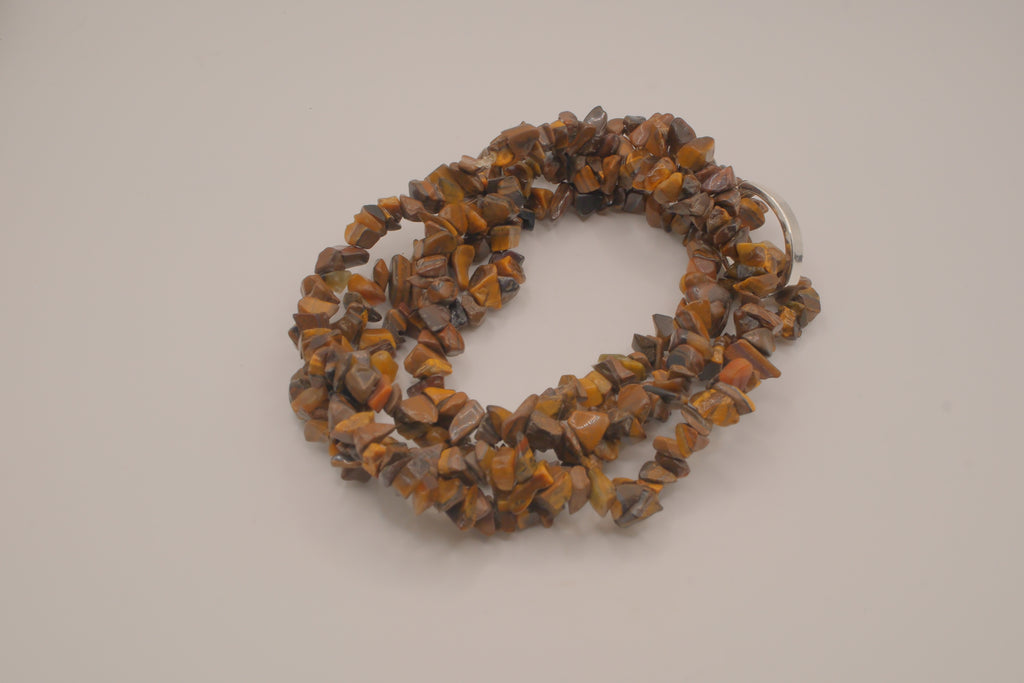 Vintage Avon tiger's eye chip necklace