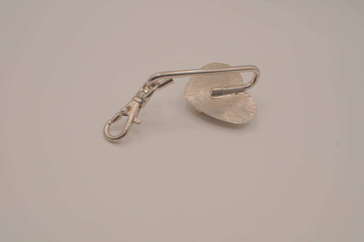 Vintage Avon Breast Cancer Crusade Silver Heart Locket Keychain