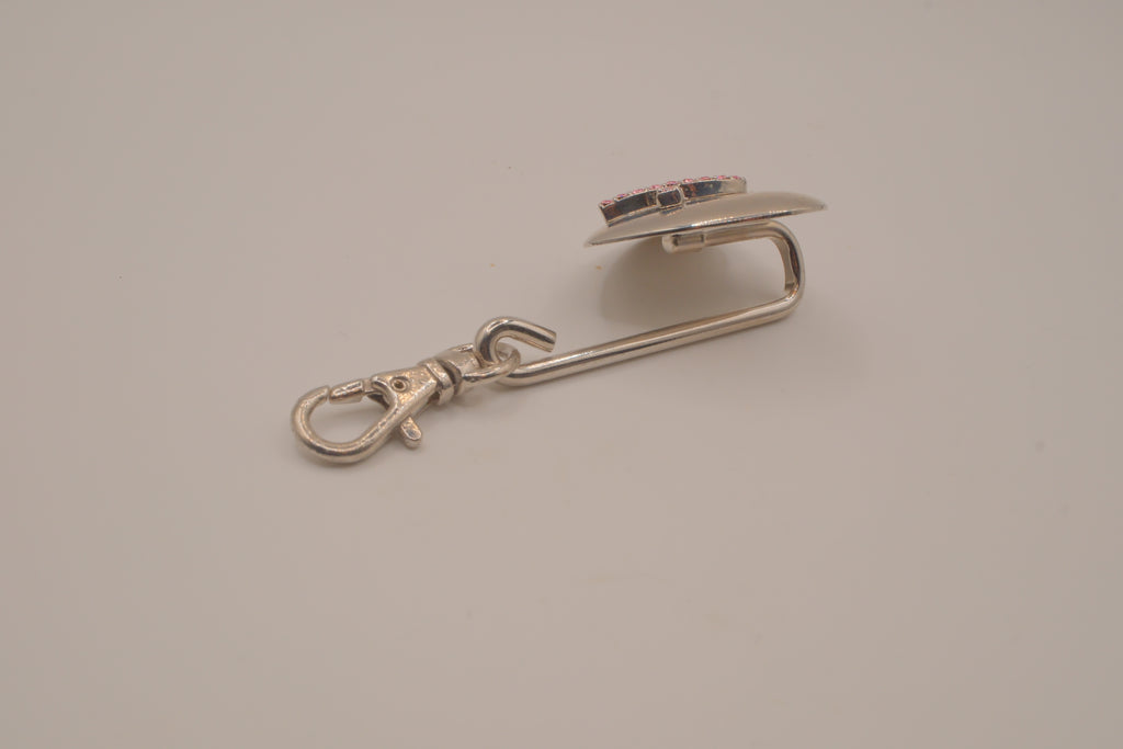 Vintage Avon Breast Cancer Crusade Silver Heart Locket Keychain