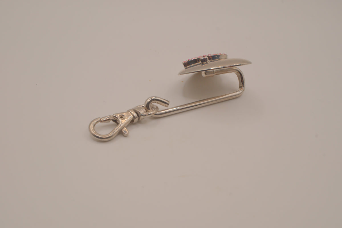 Vintage Avon Breast Cancer Crusade Silver Heart Locket Keychain