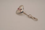 Vintage Avon Breast Cancer Crusade Silver Heart Locket Keychain