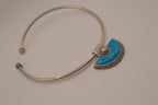 Vintage silver tone torque collar necklace