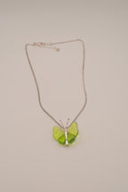 Vintage Avon Green flights of fancy butterfly necklace