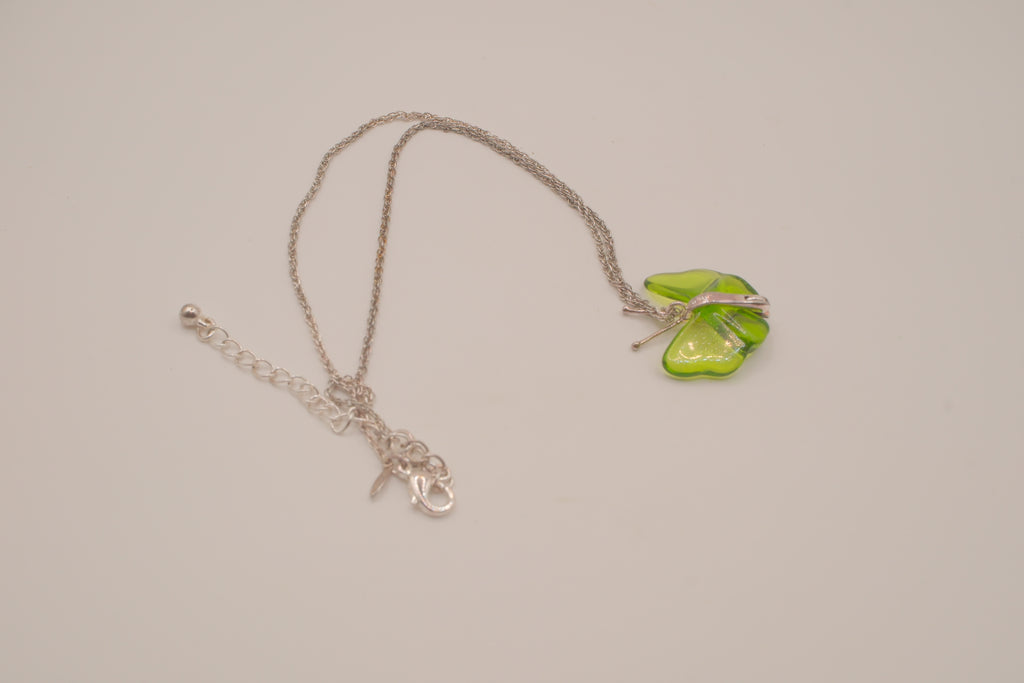 Vintage Avon Green flights of fancy butterfly necklace