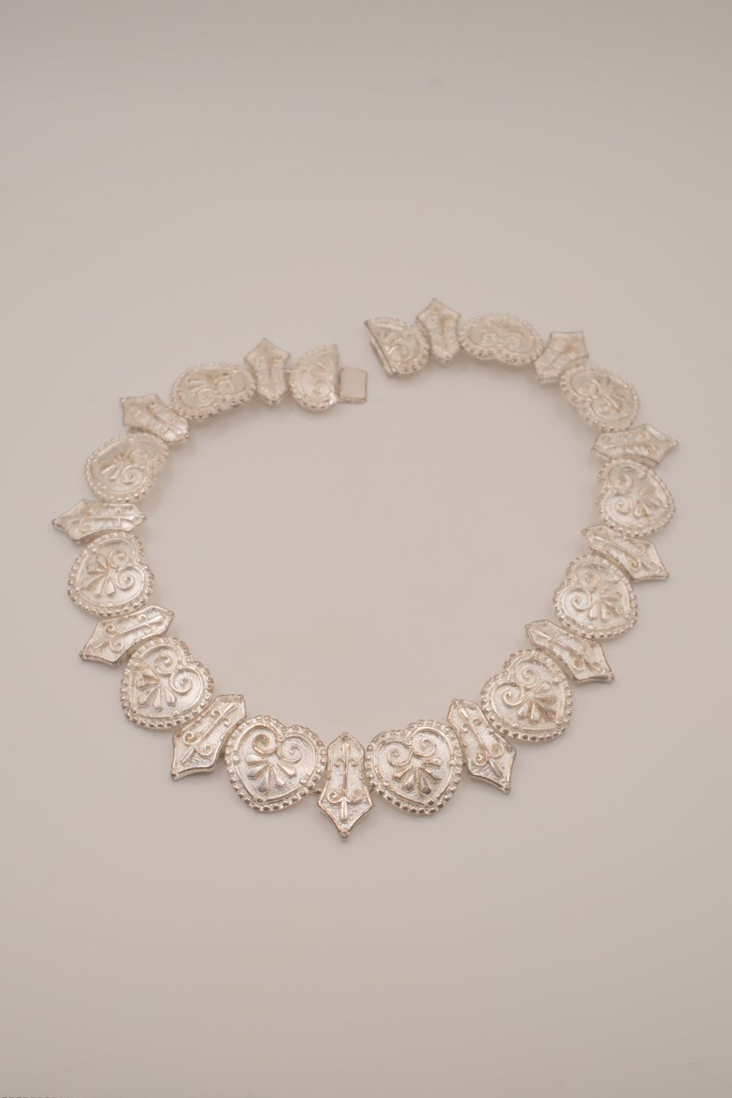 Antique silver panel necklace