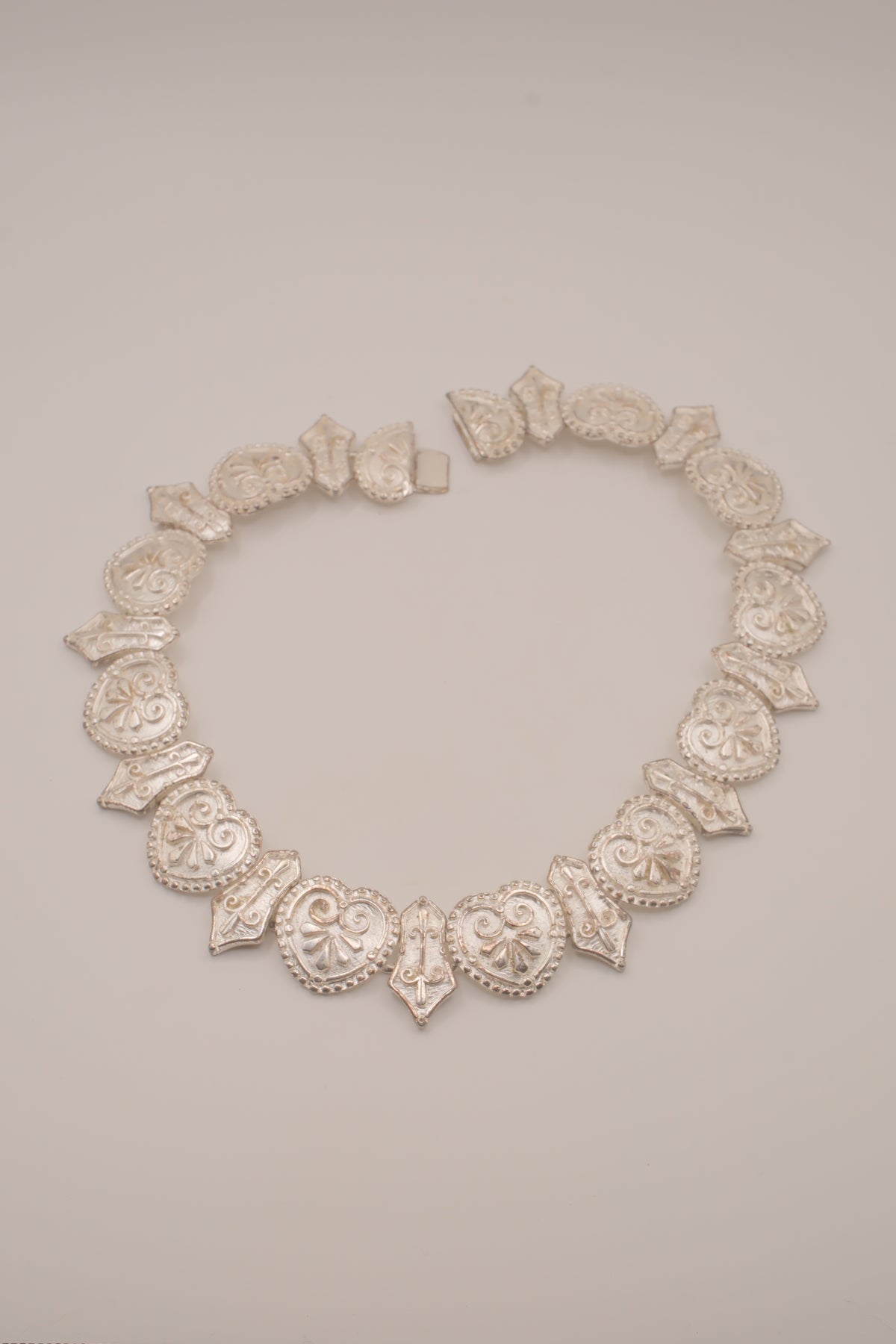 Antique silver panel necklace