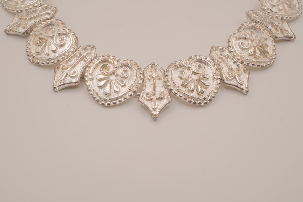 Antique silver panel necklace