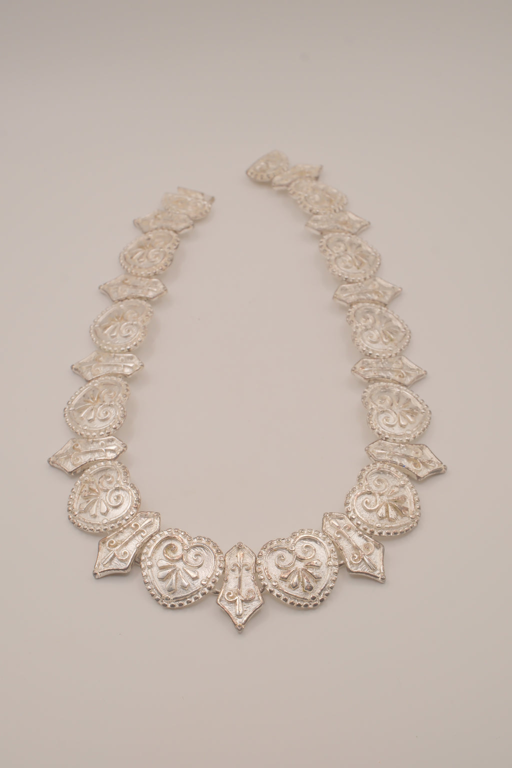 Antique silver panel necklace