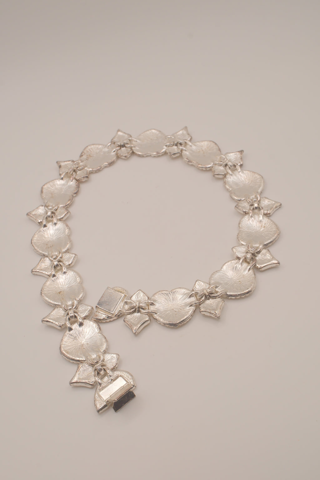 Antique silver panel necklace