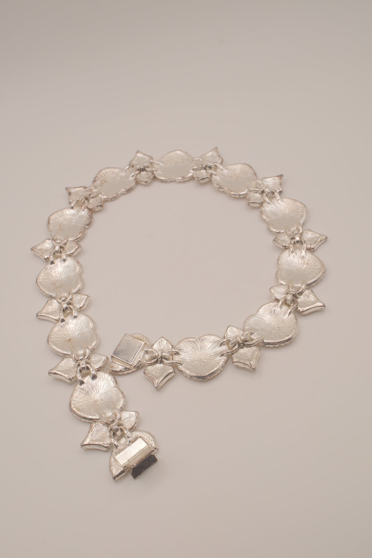 Antique silver panel necklace