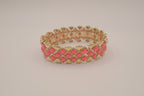 Vintage trellis pattern stretch bracelet