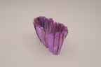 Dyed purple mother of pearl shell stretch bracelet