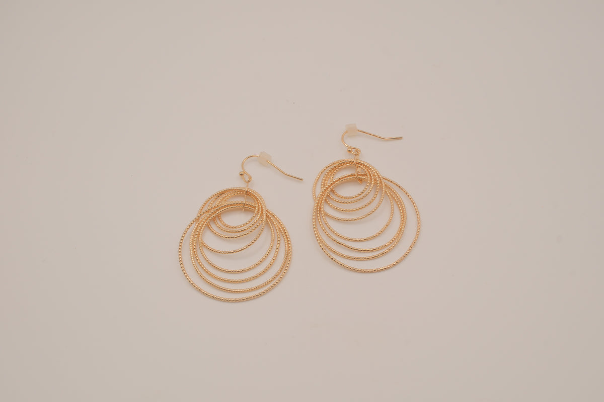 Vintage Avon multi-hoop cascading drop earrings
