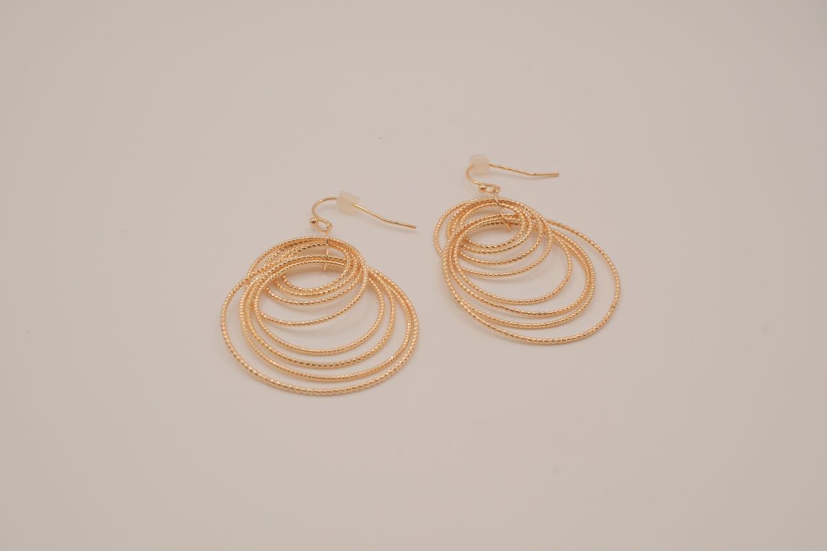 Vintage Avon multi-hoop cascading drop earrings