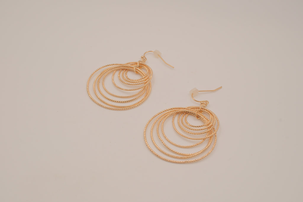 Vintage Avon multi-hoop cascading drop earrings