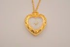 Vintage Avon Heart Watch Pendant Necklace
