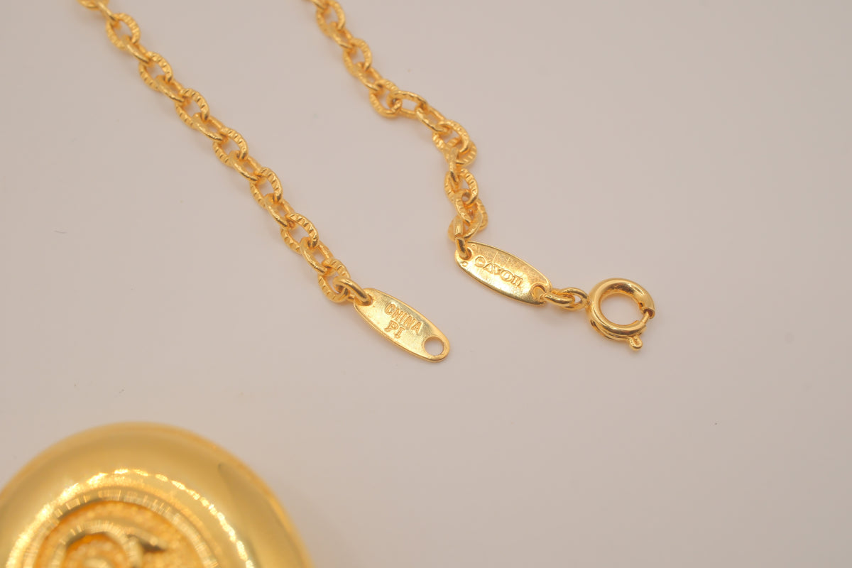 Vintage Avon Heart Watch Pendant Necklace
