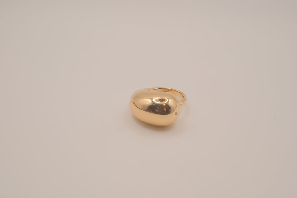 Sculptural gold dome cocktail ring