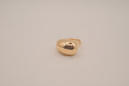 Sculptural gold dome cocktail ring