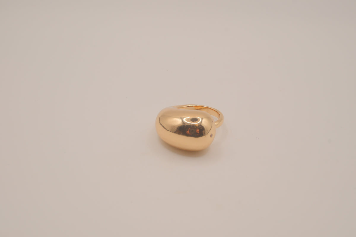 Sculptural gold dome cocktail ring