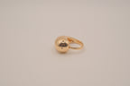 Sculptural gold dome cocktail ring