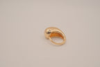 Sculptural gold dome cocktail ring