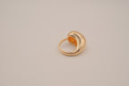 Sculptural gold dome cocktail ring