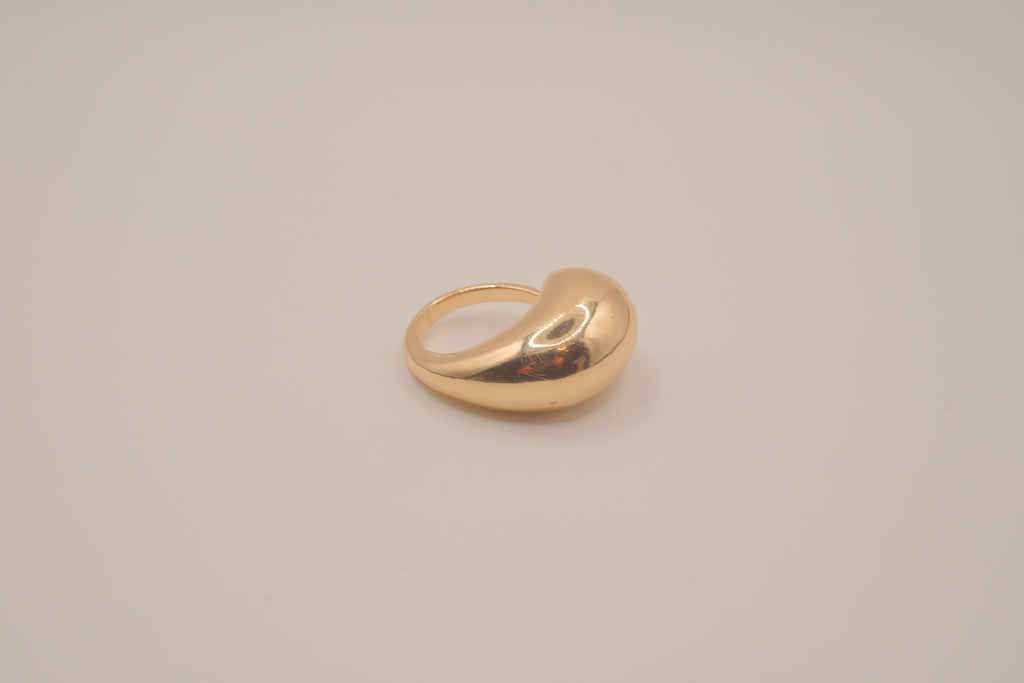 Sculptural gold dome cocktail ring
