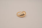 Sculptural gold dome cocktail ring
