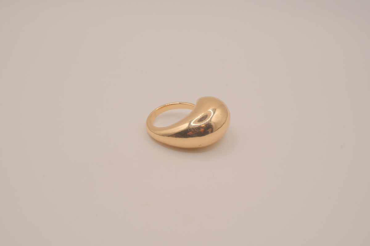 Sculptural gold dome cocktail ring