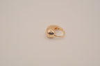 Sculptural gold dome cocktail ring