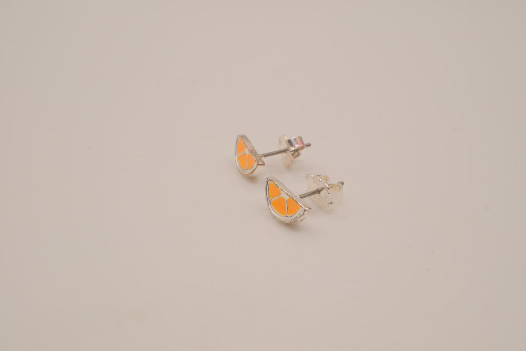 Vintage Avon orange slice stud earrings