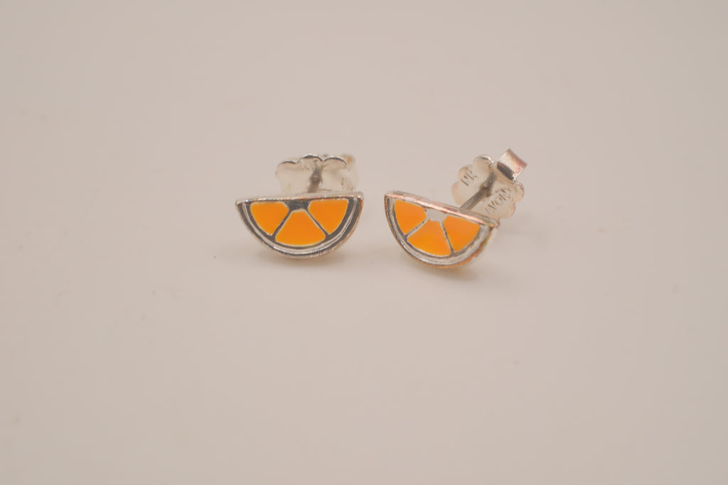 Vintage Avon orange slice stud earrings