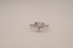 Heart-shaped solitaire engagement ring